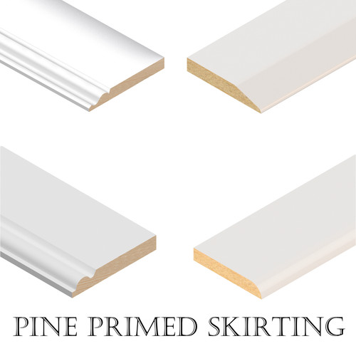 Skirting board white primed - ,