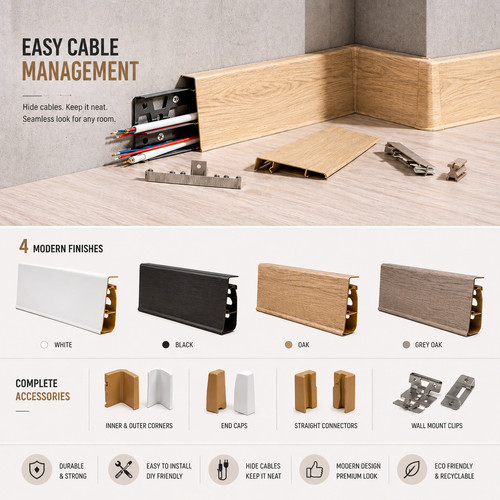 Pvc skirting board cable - pvc,